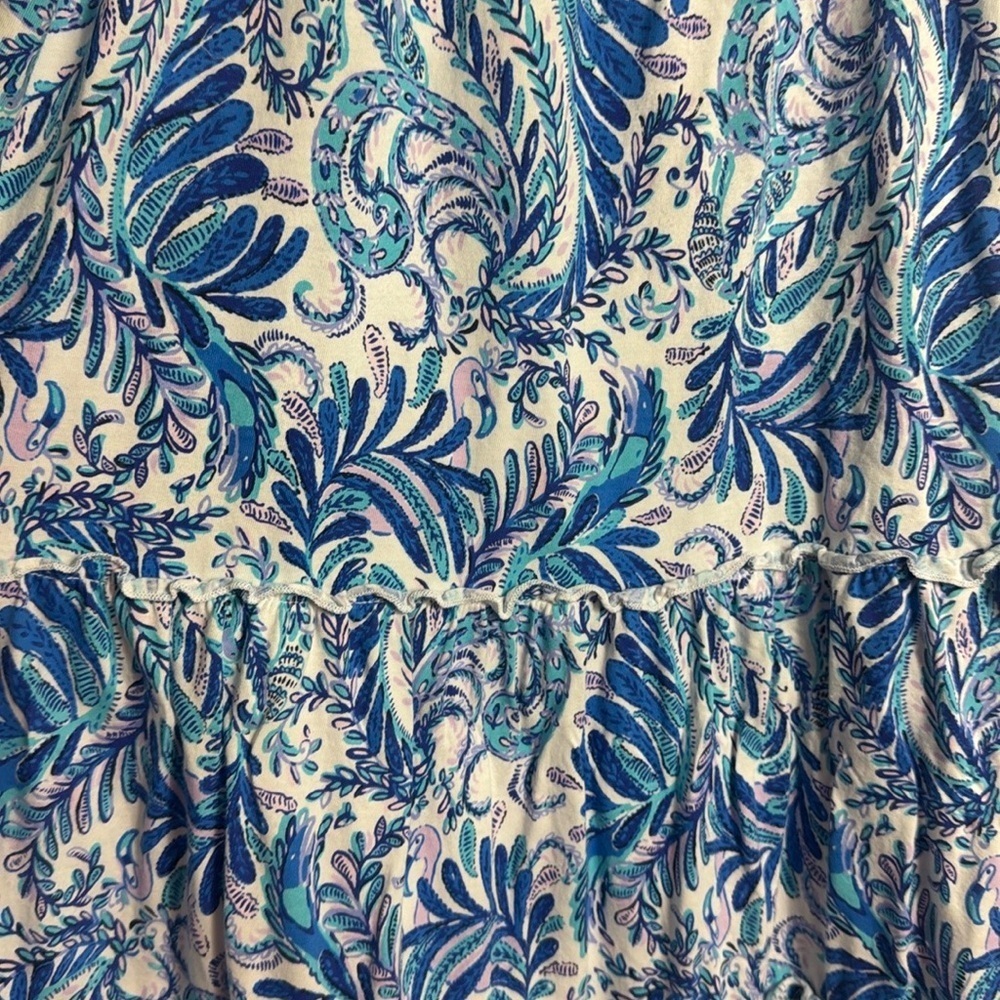 Lilly Pulitzer Loro dress Baha blue Bird is the word Size Small - Picture 5 of 13